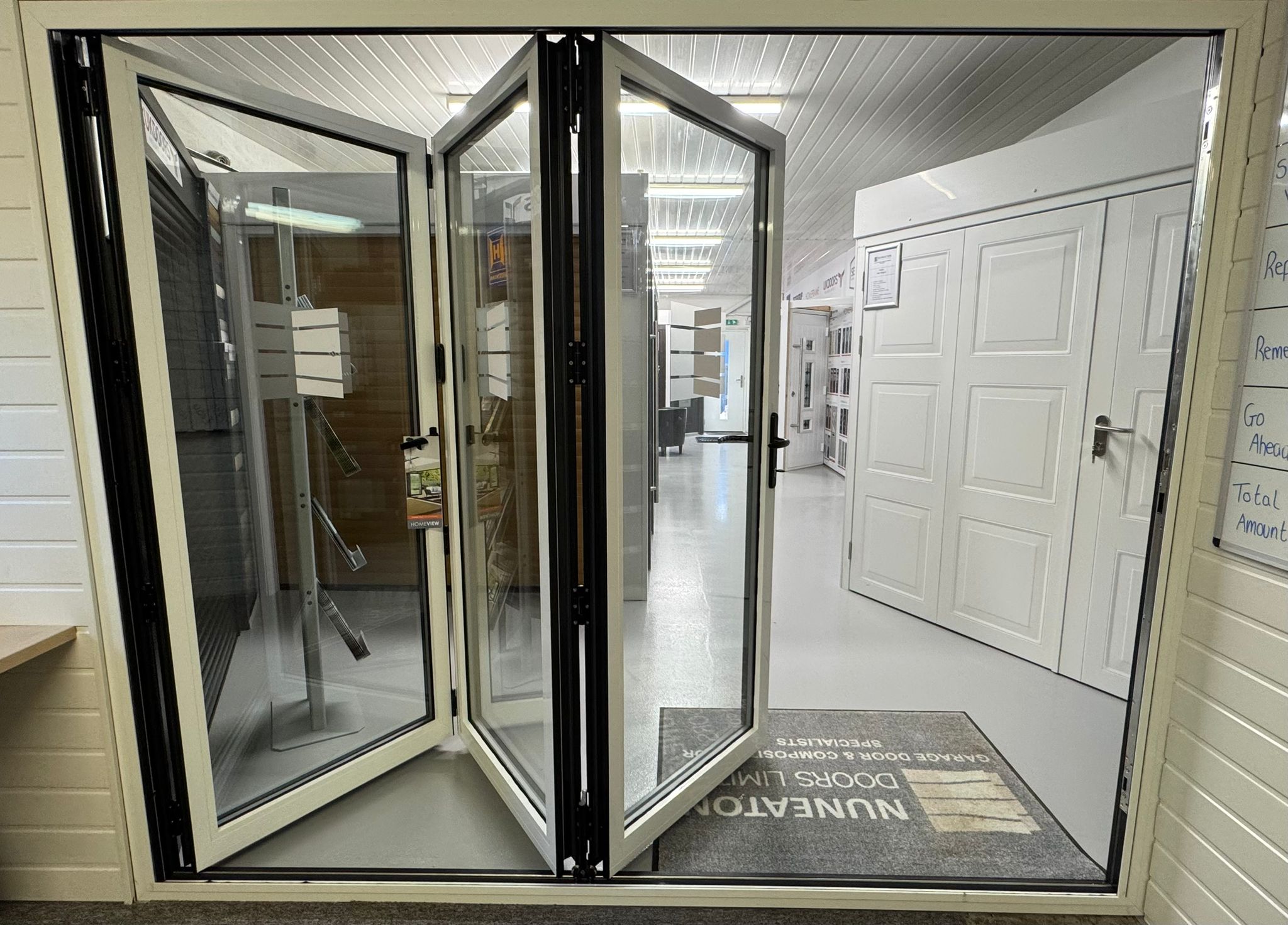 Image of Bi-fold doors at Nuneaton doors showroom